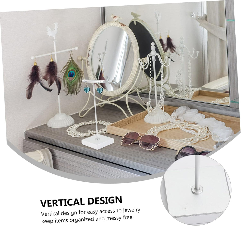 1pc Earring Display Stand Earrings Holder Jewelry Holder Stand T- Shaped Storage Rack Earring Display Bracelet Stand Jewelry Storage Stand Aluminum Alloy Monitor Detachable