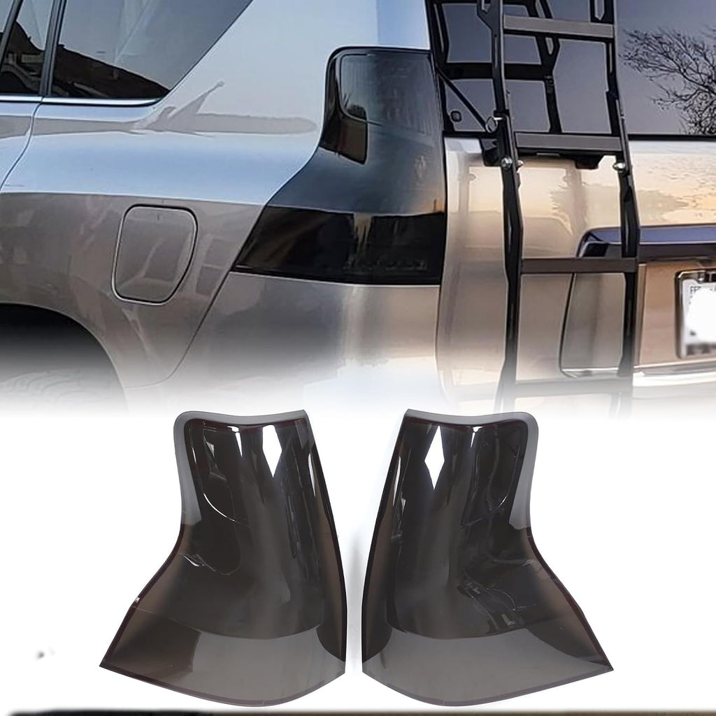 2PCS Car Tail Light Covers Compatible with Lexus GX460 2010-2023 ABS Smoked Black Rear Headlight Cover Protective Light Exterior Accessories