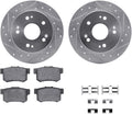 Dynamic Friction Company Rear Brake Kit Fits 2007-2010 Acura CSX; 2013-2015 Acura ILX| 5000 Advanced Pads, Drilled Slotted Rotors| Hardware| 10.2' Rear