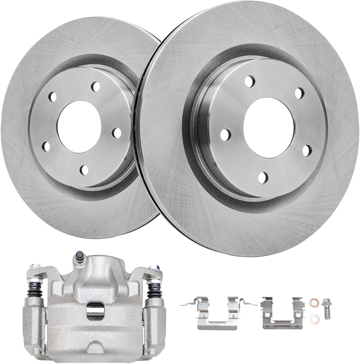 Detroit Axle - Front Brake Kit for 07-10 Nissan Altima, 11.65'' inch Disc Brake Rotors Brake Caliper 2007 2008 2009 2010 Replacement