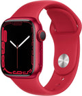Apple Watch Series 7 (GPS + Cellular, 41MM) Red Aluminum Case with Red Sport Band (Renewed)