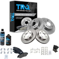 TRQ Front and Rear Brake Pad & Rotor Kit, with Chemical Kit Ceramic Compatible with 2006-2011 Honda Civic