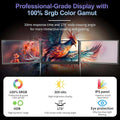 Laptop Multiple Screens Attachment, 15.6' FHD 1080P IPS Triple Screen Laptop Extender with USB-C and HDMI Ports, One Cable Connection, Portable Monitor Extender for Mac, Windows