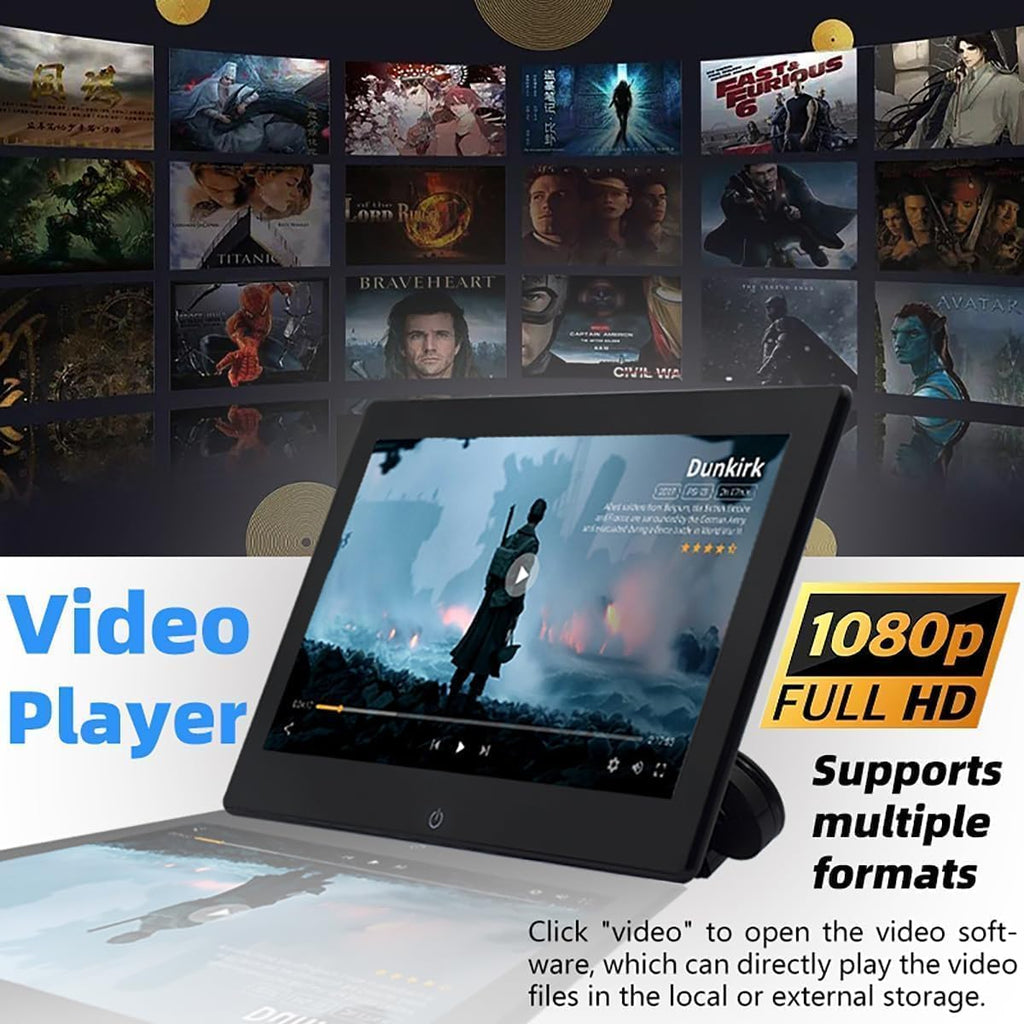 4K Android 13 Portable Car TV Headrest Monitor Back Seat 10.1 Inch Touch Screen Tablet Portable Multi-Media Video Player,Support Phone Wireless Mirror Link,WiFi HDMI/USB/SD Card &2G+32GB 2PCS