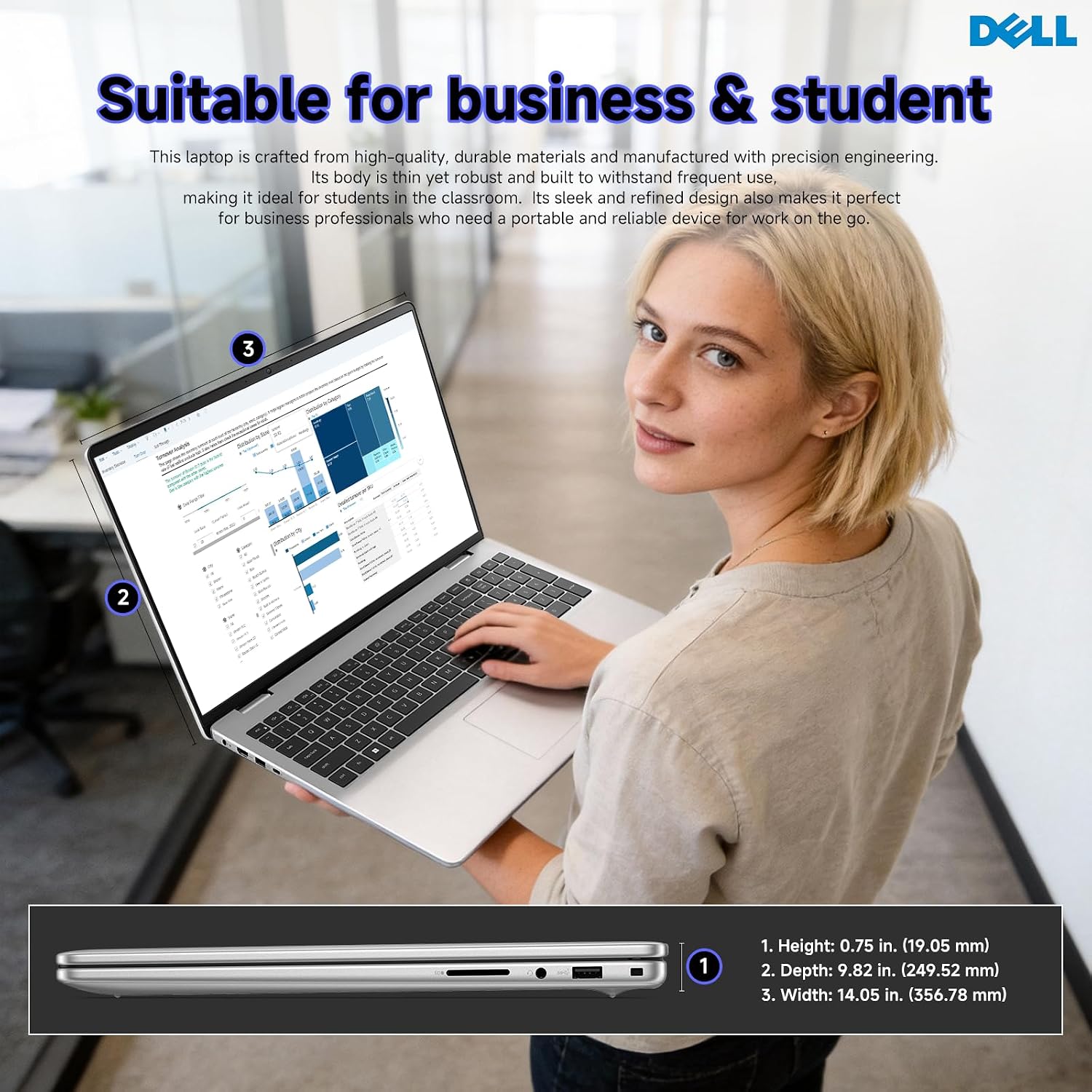 Dell 16 Touchscreen Laptop DC16251, Intel 10-Core Core 7 150U (up to 5.4 GHz), 32 GB DDR5 RAM, 1 TB SSD, 16' FHD+ IPS 300 Nits Display, Copilot AI, Intel Graphics, Backlit KB, Wi-Fi 6E, Windows 11 Pro