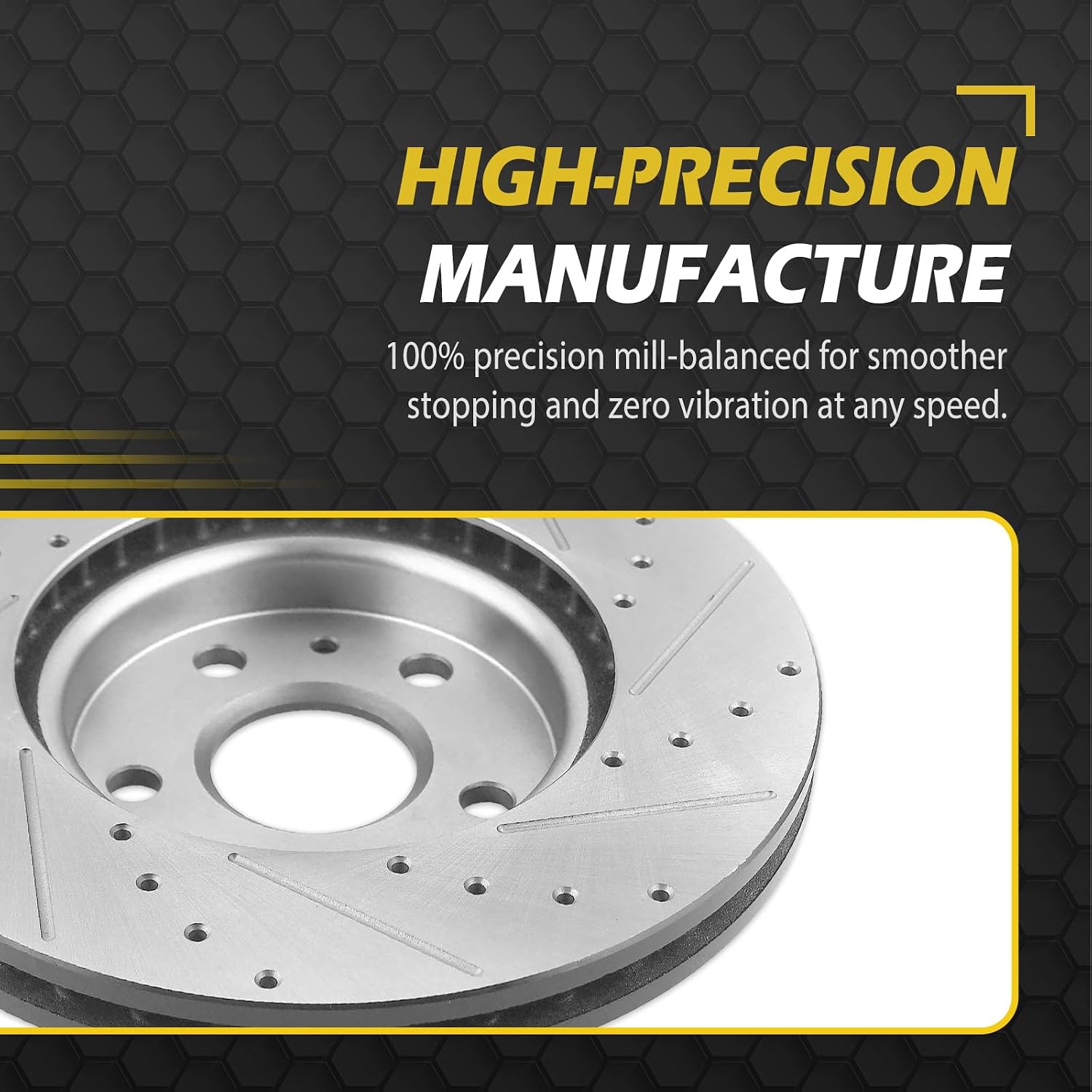 Front 10.3 inch and Rear 10.24 inch for 2006-2011 Honda Civic Brake Kit, 06 07 08 09 10 11 Vented Brakes Rotors and Ceramic Pads Drilled Slotted Replacement, 31311 465A 31420 537