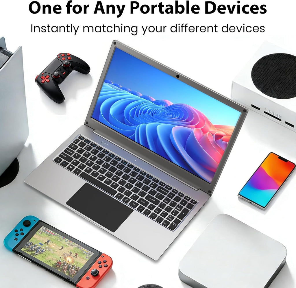 ELECROW 15.6 Inch Portable Monitor with Keyboard, Lapdock 1080P FHD IPS Display with Built-in Battery, USB C External Computer Monitors Compatible with Raspberry Pi, Phone, Mini PC, Mac, Game Console