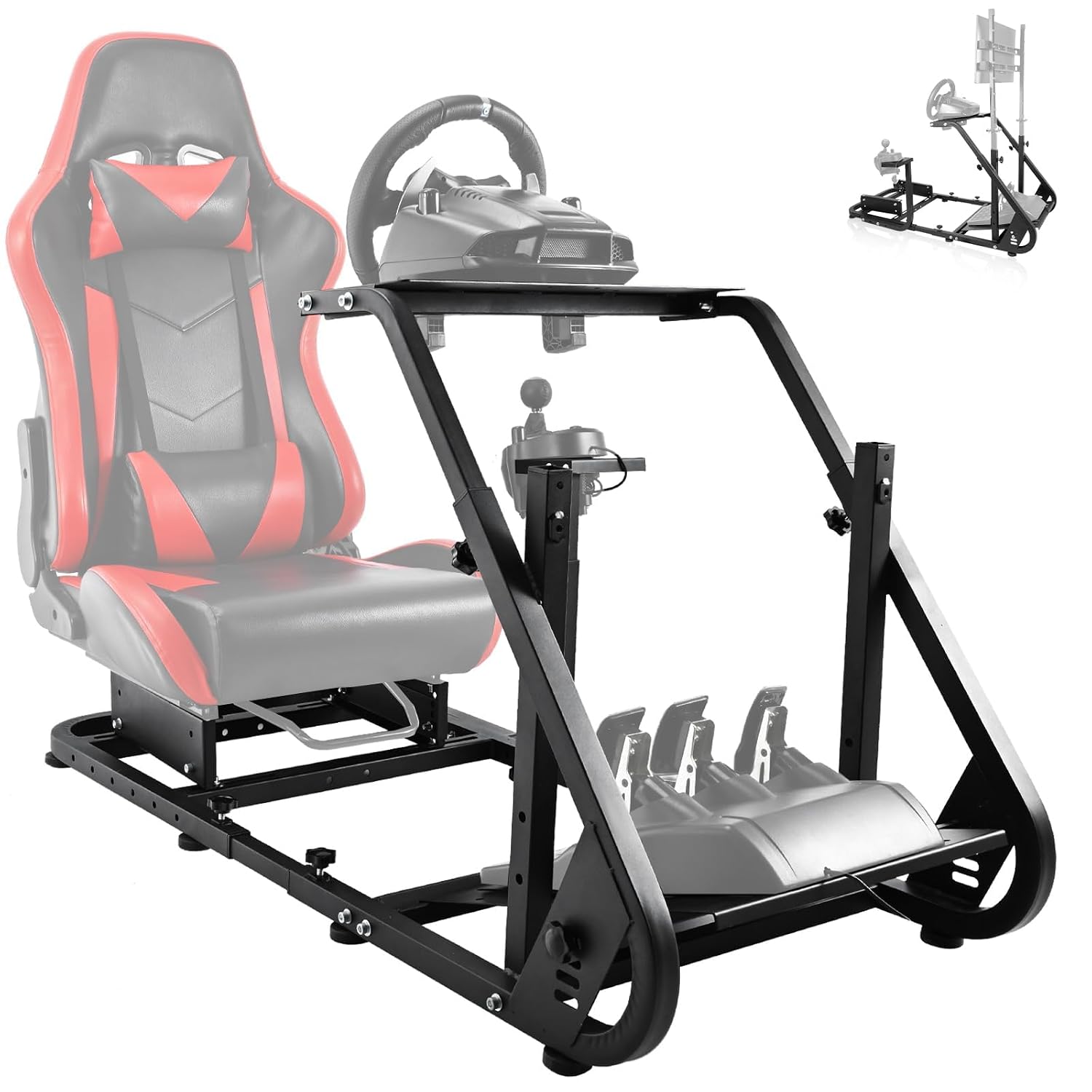 Hottoby Racing Simulator Cockpit Mountable Monitor Stand Adjustable Fits for Logitech G920 G923 G29, for Thrustmaster T80 T150, for Fanatec