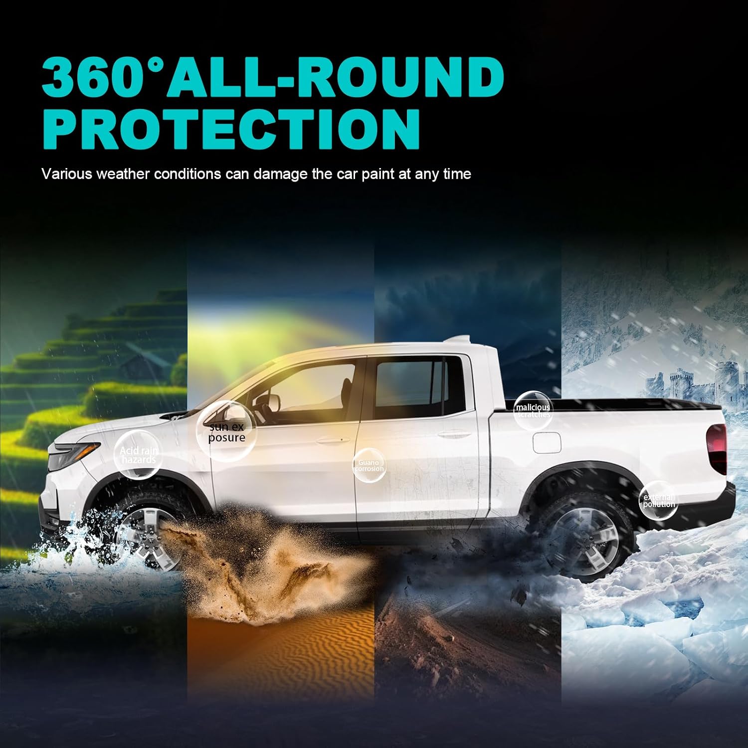 for 2024-2025 Honda Ridgeline Precut Paint Protective Film 8.5 Mil TPU PPF Clear Car HD Scratch Exterior Accessories (Doors + Roof Beams 6Pcs)