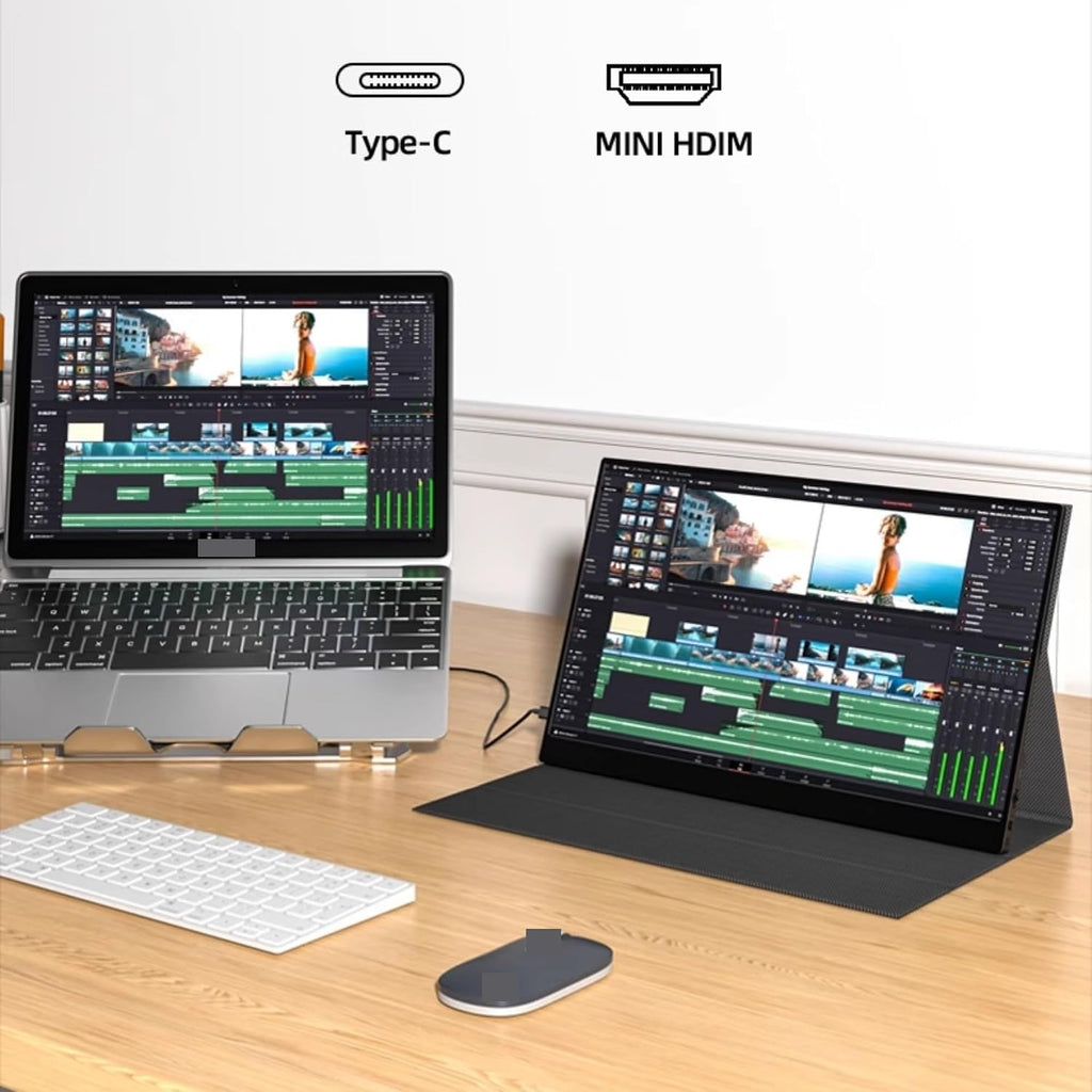 Portable Monitor for Laptop 2560 X 1600 HD Resolution 300nit 144hz 18-inch IPS Extended Screen Office Entertainment External Portable Gaming Monitor