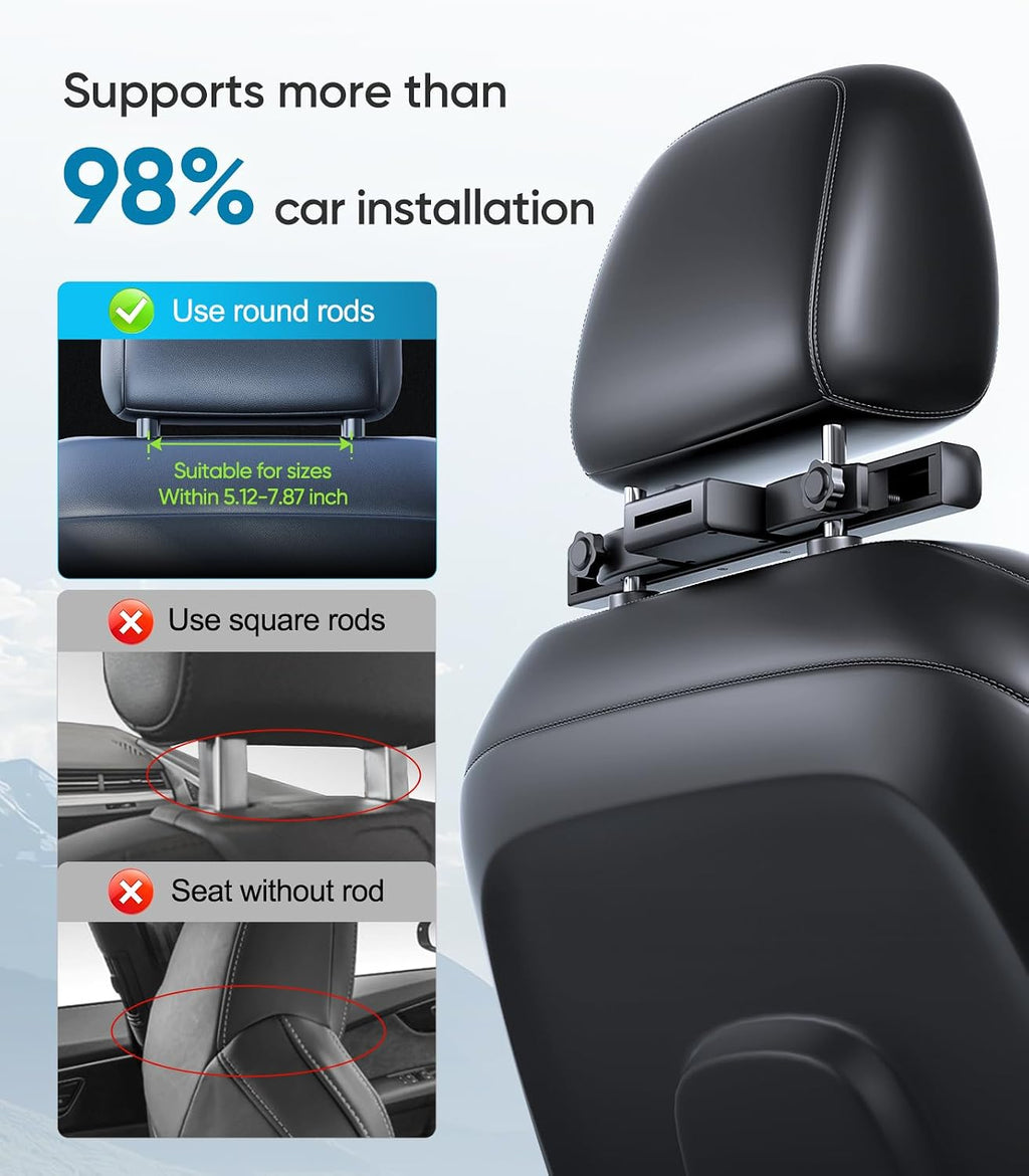 13.5' Android 13 Car Headrest Monitor-4G+64G 4K Car TV for Back Seat, Wireless Phone Mirroring, HDMI in/Out Sync, Bluetooth FM WiFi, Rear Seat Entertainment System (1-Pack)