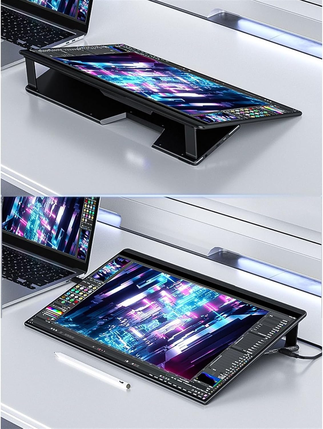 Portable Monitor for Laptop 15.6-inch IPS 2K 144HZ Cell Phone External Screen Multifunctional Touch Secondary Laptop Expansion Gaming Machine Monitor Portable Gaming Monitor