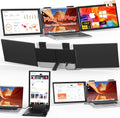 HotYeah Laptop Screen Extender, One Cable Connection (Windows & Mac), 14' 1080P Dual Portable Monitor, USB-C HDMI Wireless Travel Extended Display Triple Screen Monitor for 12-16.5' Laptop