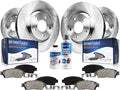 Detroit Axle - Brake Kit for E39 97-03 BMW 528i 01-03 525i Disc Brakes Rotors 1997 1998 1999 2000 2001 2002 2003 Ceramic Brake Pads Front and Rear Replacement