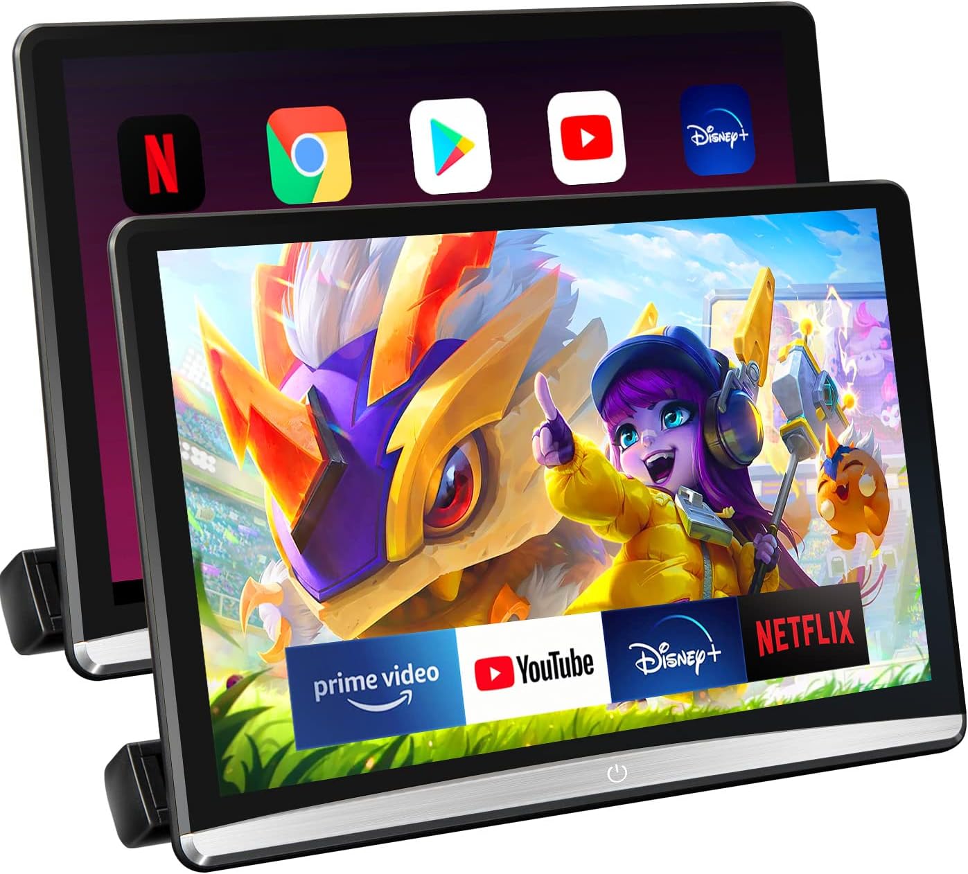 Seventour 12.4' Android 4K Car TV Headrest Monitor Tablet for Back seat, Support Phone Wireless Connection Mirror Link Touchscreen Monitors,with WiFi/Bluetooth/HDMI/USB/SD/Airplay Video Player(2*pcs)