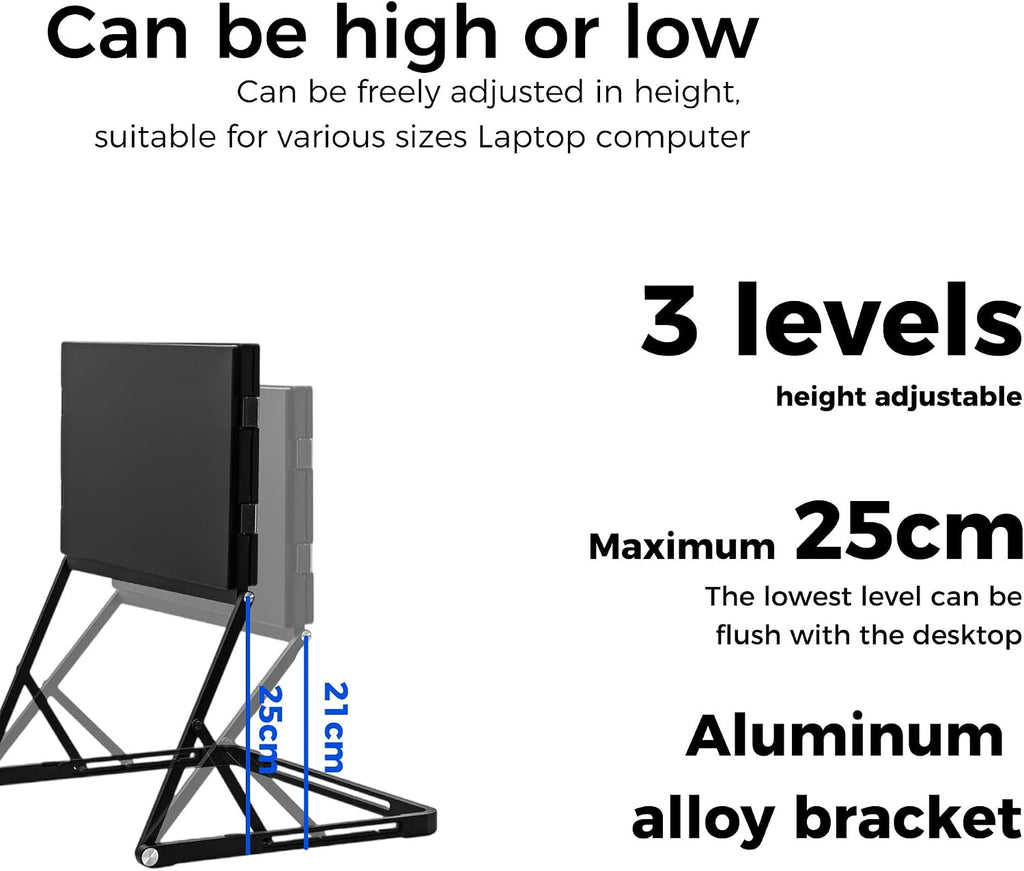 Portable Triple Monitor for Laptops, Laptop Screen Extender, 15.6-inch 1080P, with 360-degree Rotation, Adjustable Angles, Laptop Screen Extender Monitor Portable, for Windows/Linux/Mac Black