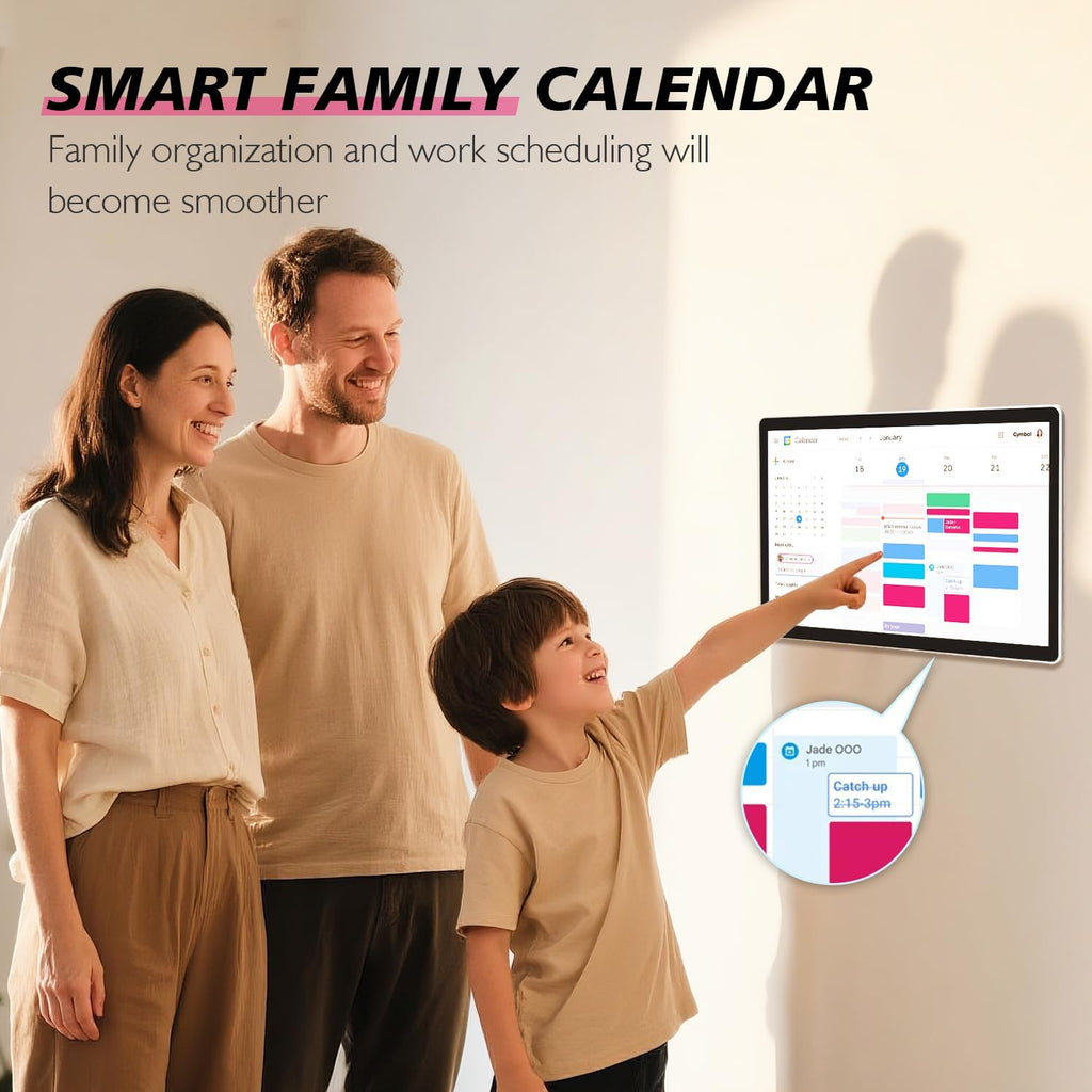 Large Touchscreen Monitor Digital Electronic Calendar, Downloadable APP,10-Point Touch,16:9 Display, Android 13 with 8GB RAM & 128GB ROM,Perfect for Office, Business, and Home (21.5 inch)
