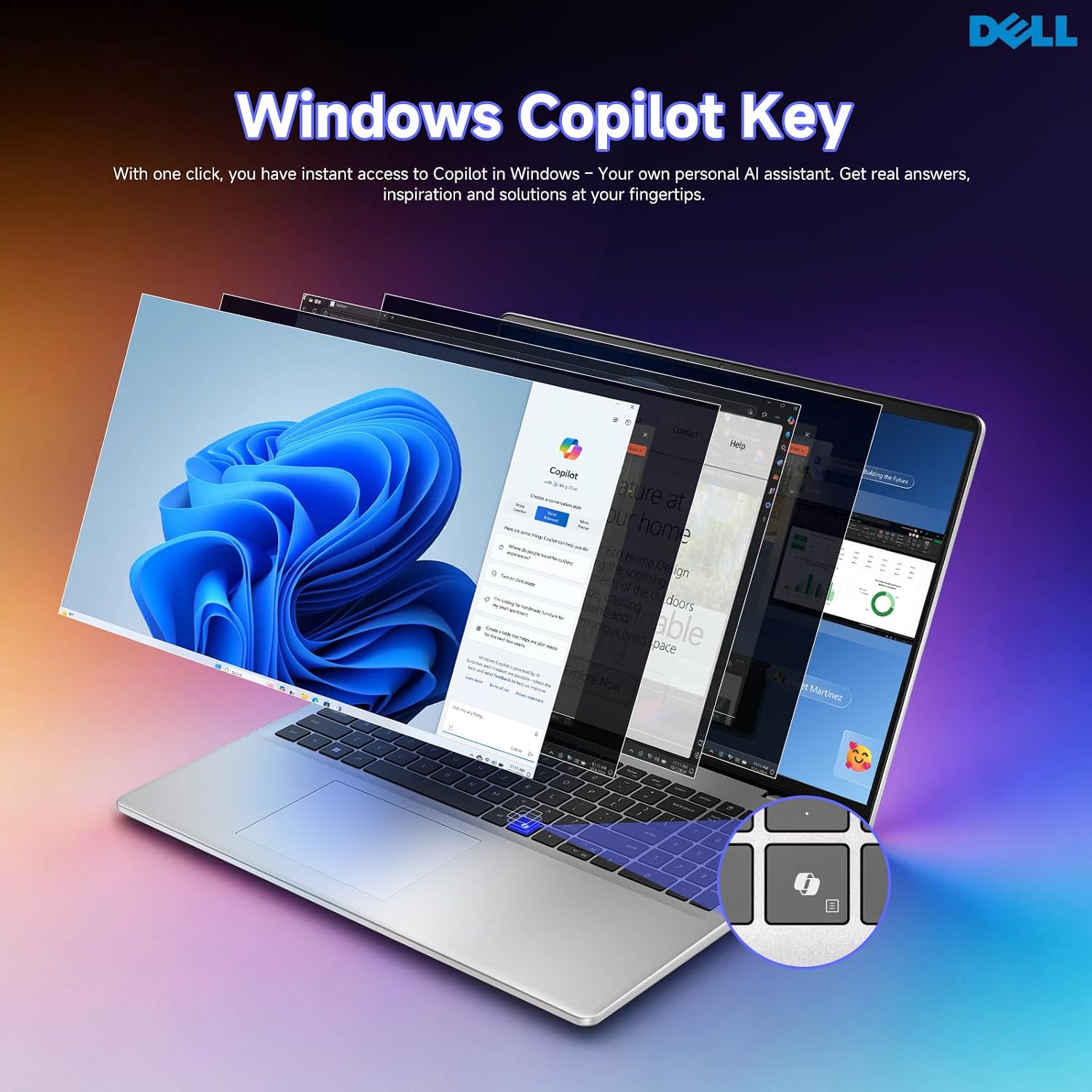 Dell 16 Touchscreen Laptop DC16251, Intel 10-Core Core 7 150U (up to 5.4 GHz), 32 GB DDR5 RAM, 1 TB SSD, 16' FHD+ IPS 300 Nits Display, Copilot AI, Intel Graphics, Backlit KB, Wi-Fi 6E, Windows 11 Pro