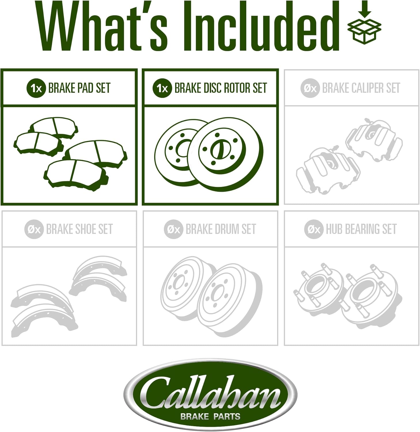 Callahan Brake Parts Front Brake Kit For Honda Civic 2006-2011 [Model Specific] Replacement Drilled Slotted Brake Rotors with Ceramic Brake Pads