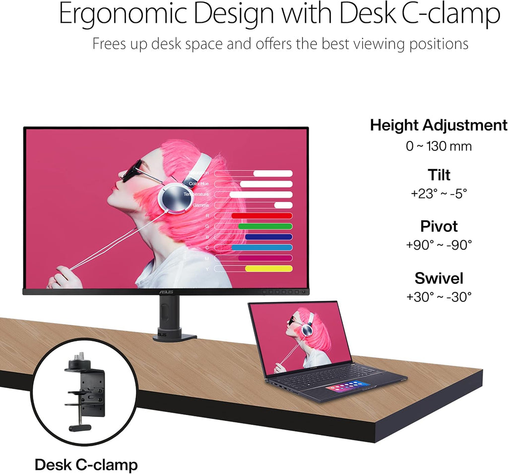 ASUS ProArt Display 32' 4K HDR Monitor (PA329CV) - UHD (3840 x 2160), IPS, 100% sRGB (Renewed)