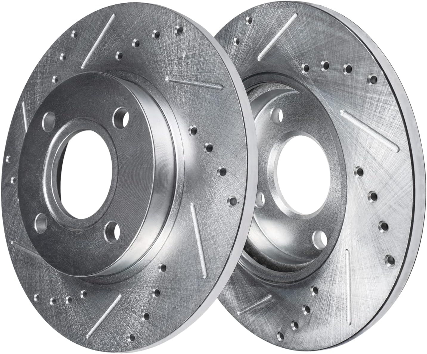 Detroit Axle - Brake Rotors for 2018-2022 Ford Ecosport, Drilled and Slotted Disc Brake Rotors 2019 2020 2021 Replacement: 11.81' inch Front and 10.67' inch Rear