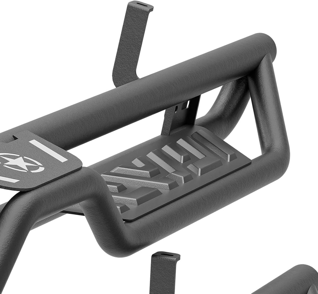 YZONA Running Boards Compatible with 1999-2006 Chevy Silverado & GMC Sierra 1500, 2001-2006 Chevrolet Silverado & GMC Sierra 2500 3500 HD Double/Extended Cab Side Steps, Nerf Bar Two Stairs Design