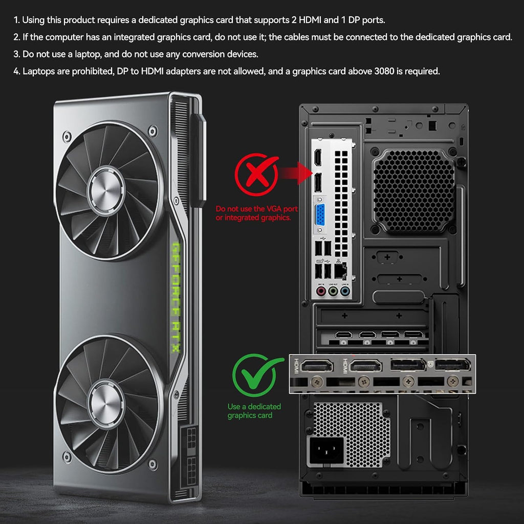 KVM Switch 3 Monitors 4 Computers with Audio, HDMI + DisplayPort 8K@30Hz/4k@144Hz DP KVM Switcher, USB 3.0 KVM Switches for 4 PC Share 3 Display, Suitable for Office/Work from Home, Programmer Setup