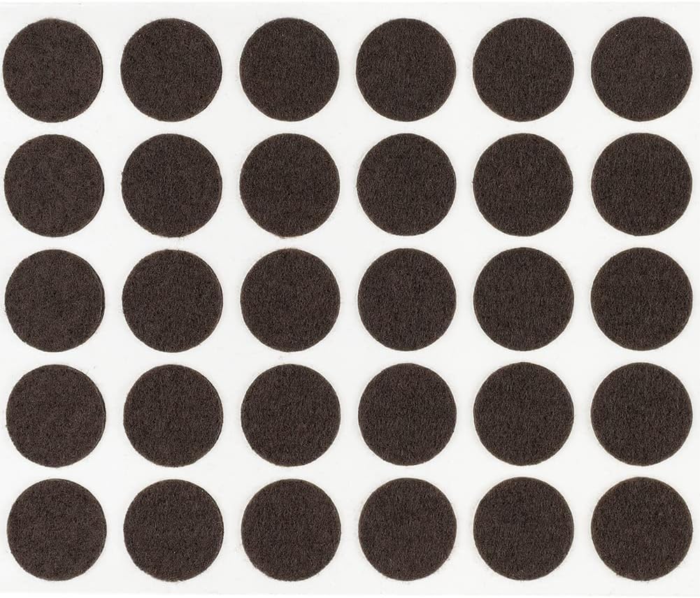 The Felt Store Button Rolls – ¾ Diameter Medium Duty Felt Pads – 1/16' Thick, Floor & Furniture Protectors, Brown – 1750 PCS