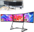 3 Monitor Setup for Laptop, Screen Extender, 15.6-inch 1080P, with 360-degree Rotation, Adjustable Angles, Monitor for Laptop, for Windows/Linux/Mac Black
