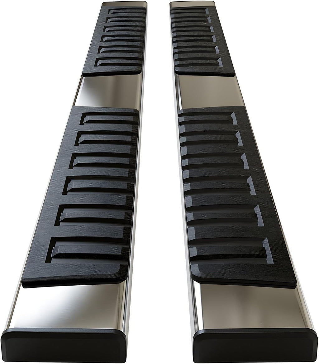 PZ 6' Running Boards Anti-Slip Side Steps Compatible with 2019-2025 Chevy Silverado/GMC Sierra 1500 Double Cab,2020-2025 for 2500HD 3500HD,500LBS No Drill Truck Running Boards Direct Fit Nerf Bar