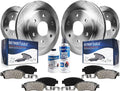 Detroit Axle - Front & Rear Disc Rotors Ceramic Brake Pads w/Hardware Replacement for Chevy Tahoe GMC Yukon XL 1500 Sierra 1500
