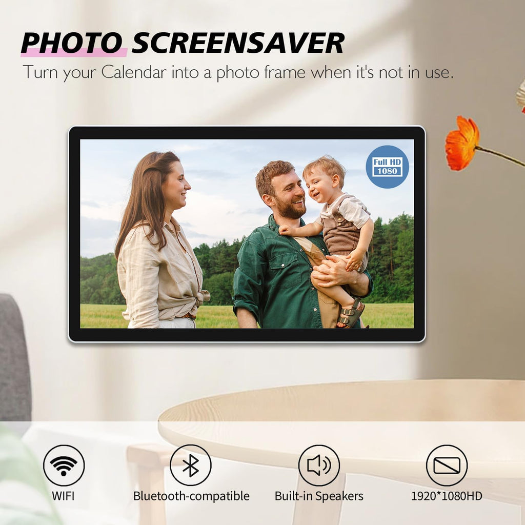 Large Touchscreen Monitor Digital Electronic Calendar, Downloadable APP,10-Point Touch,16:9 Display, Android 13 with 8GB RAM & 128GB ROM,Perfect for Office, Business, and Home (21.5 inch)