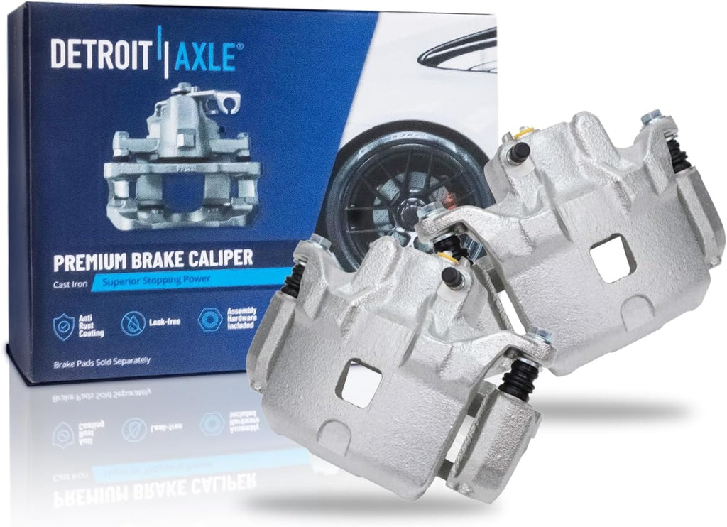 Detroit Axle - Front Disc Brake Calipers + Ceramic Brake Pads Replacement for Infiniti I35 Nissan Maxima Altima - 4pc Set