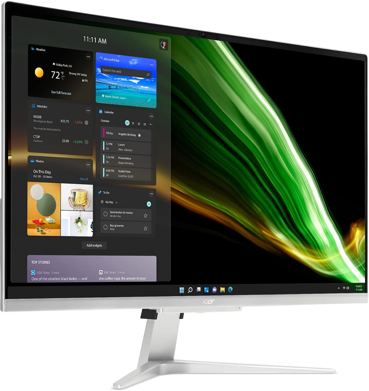 Acer Aspire C27-1655-UA12 AIO Desktop | 27' Full HD IPS Display | 11th Gen Intel Core i5-1135G7 | 12GB DDR4 | 512GB NVMe M.2 SSD | Intel Wi-Fi 6 | Windows 11 Home