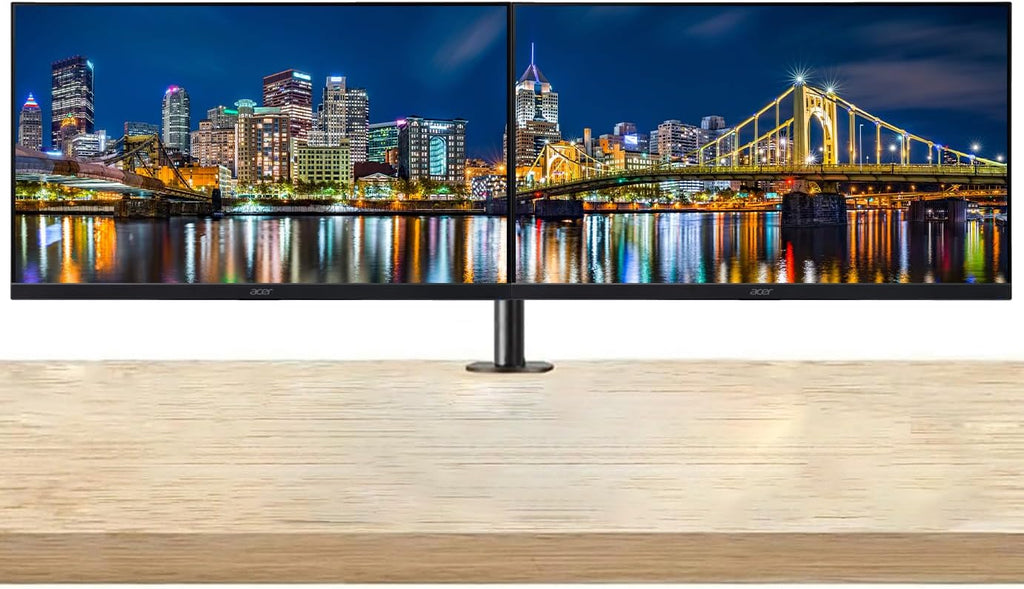 acer Vero V7 V277 E BIP 27 inch 1080P Full HD 100 Hz 4 ms Backlit Widescreen LCD Monitor, 2-Pack Bundle with Eye Care, VGA, HDMI, DisplayPort, Desk Mount Dual Monitor Stand