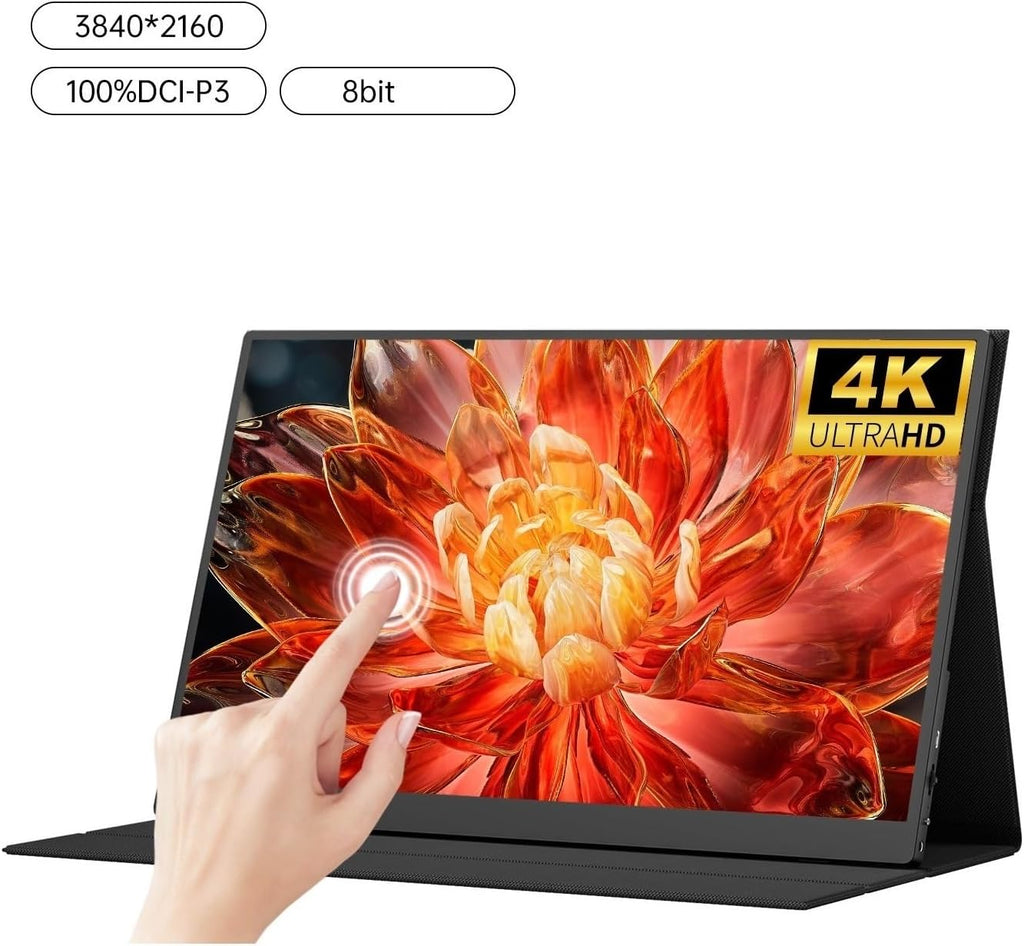 Portable Monitor for Laptop 4K HD 17.3-inch IPS 500nit Brightness External Screen for Mobile Phones, Laptops, Game Consoles Portable Gaming Monitor