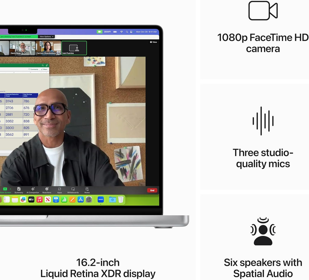 2023 Apple MacBook Pro with M3 Max chip 30-Core GPU (16.2-inch, 36GB RAM, 1TB SSD Storage) Silver (Renewed Premium)