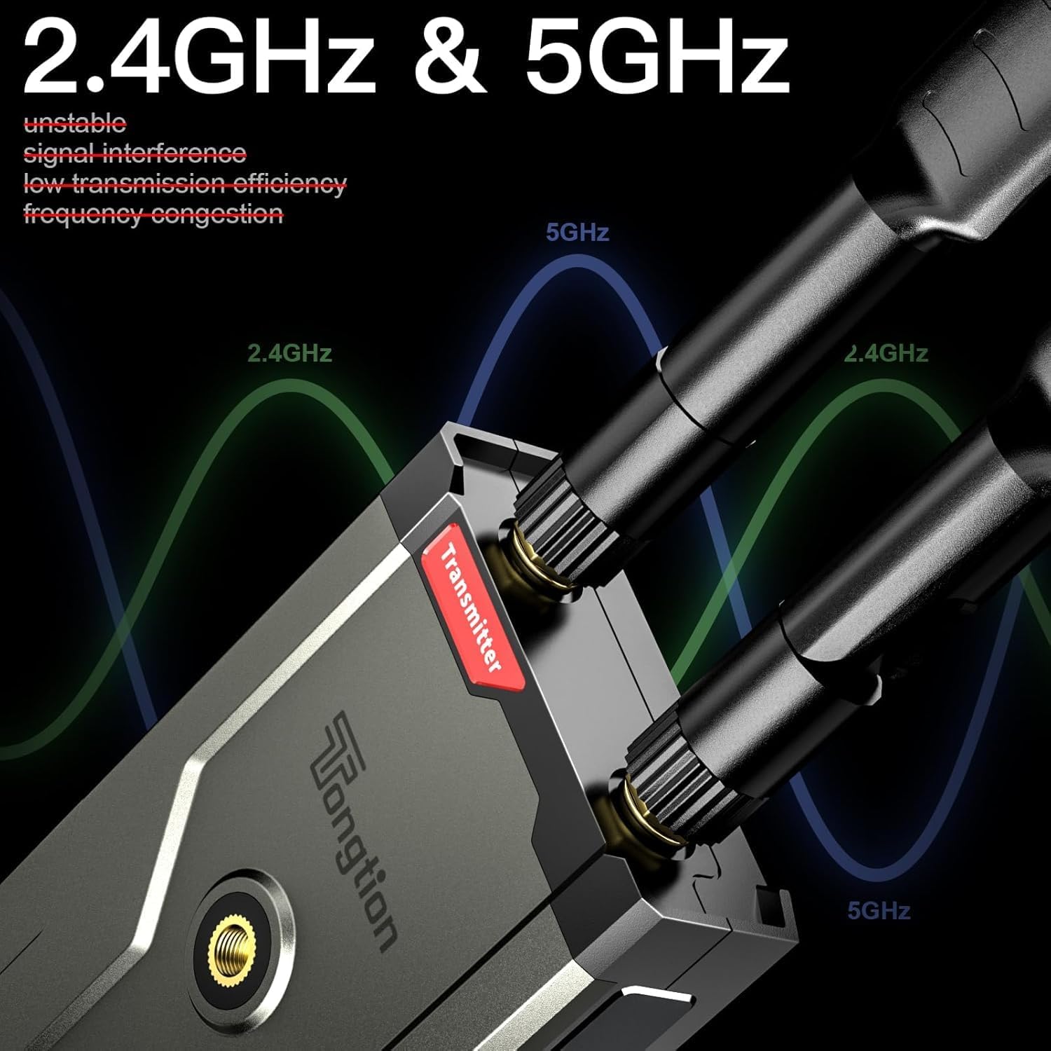 Wireless HDMI Extender, Wireless HDMI Transmitter and Receiver 4K@30Hz, 492FT Range, 4K Full HD | Plug & Play for Camera/Laptop/TV/Projector(Focus)