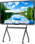 Shiarffe R9 Smart Board 86 Inch 4K Interactive Whiteboard 16GB RAM + 256GB Storage All-in-One Touchscreen Monitor Built-in 50MP AI Camera Mics and 60W Speaker for Classrom Hybrid Work (Board Only)