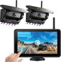 eRapta Dual Magnetic Solar Wireless Backup Cameras: HD1080P 7' Touchscreen Portable with DVR, BSD, 1-Min Install-Free IR Night Vision Hitch Backup Camera for Trailer/Truck/Small RV/Camper/Tractor