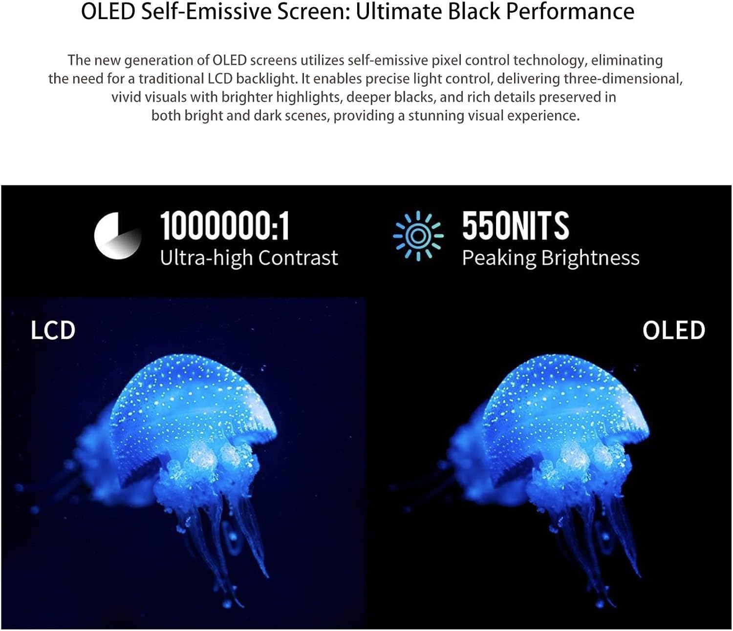 FEELWORLD PS6 5.5' OLED Touch Screen Camera Monitor, 4K HDMI Auto Vertical/Horizontal Perfect for TikTok Instagram Vertical Shoots