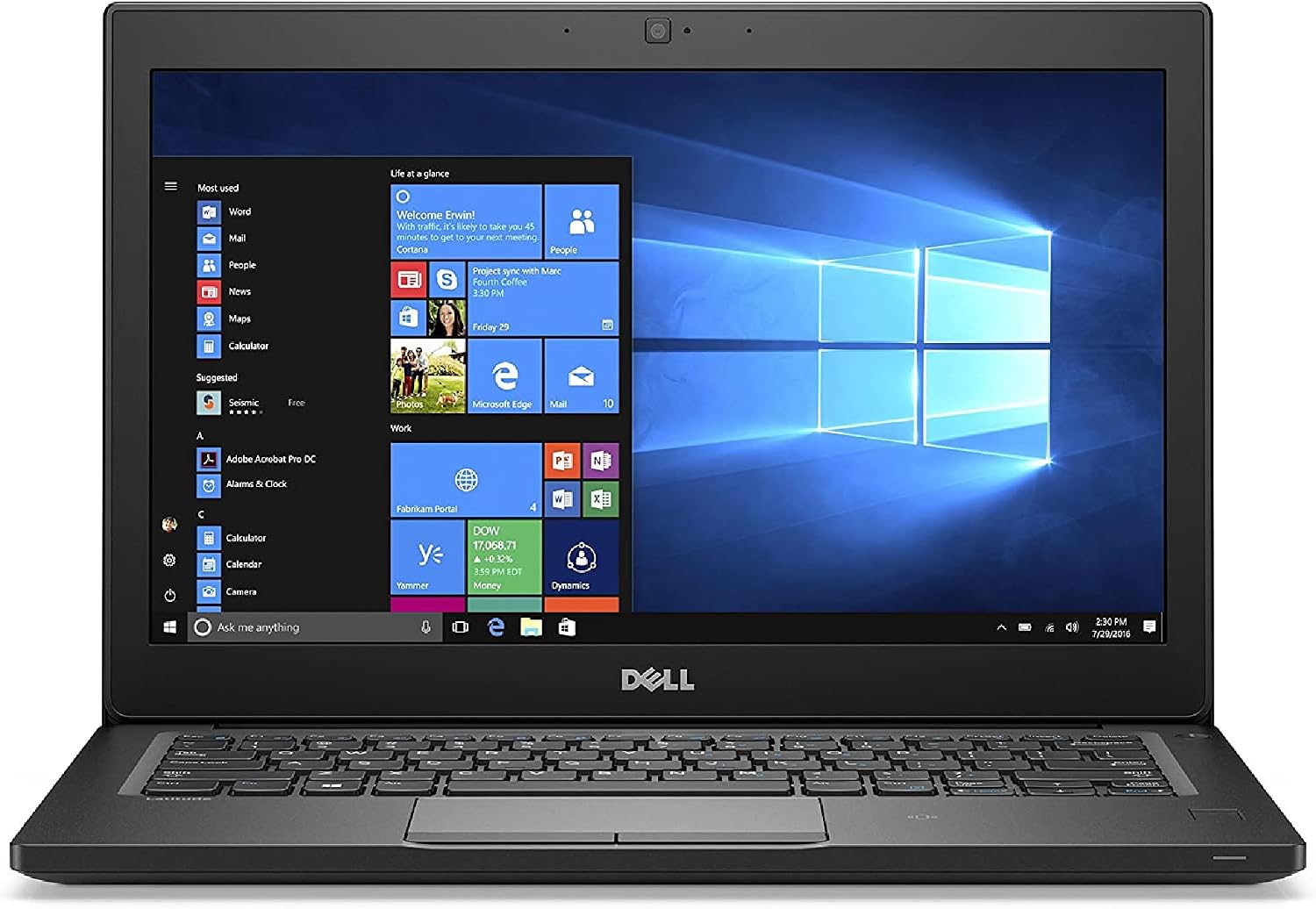 Dell Latitude 7280 FHD Touch Screen, Intel Core i5-6300U X2 2.4GHz 8GB 256GB SSD 12.5 inches, Black (Renewed)