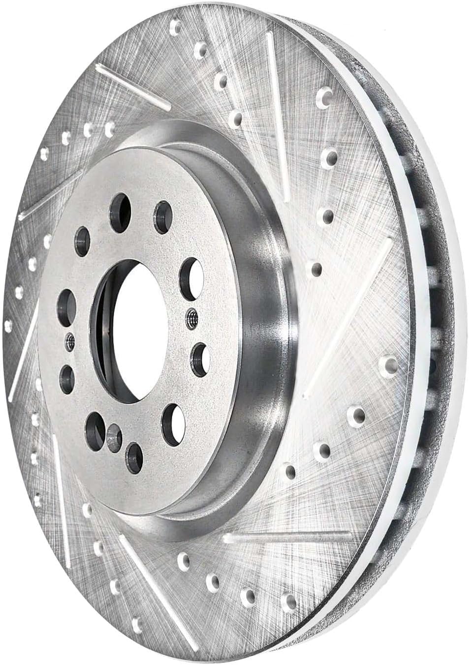 Detroit Axle - Front Brake Kit for 2017-2021 Honda Clarity 12.28' inch Drilled and Slotted Disc Brake Rotors Ceramic Brakes Pads with Hardware 2018 2019 2020 Replacement