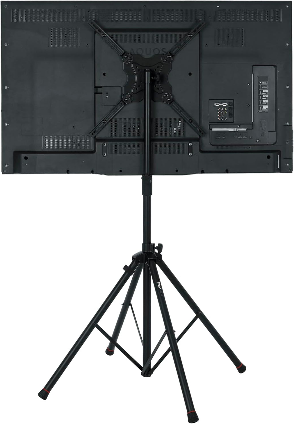 Gator Frameworks Deluxe Adjustable Quadpod LCD/LED TV Monitor Stand with Lift Piston, Fits Screens up to 65' (GFW-AV-LCD-25)