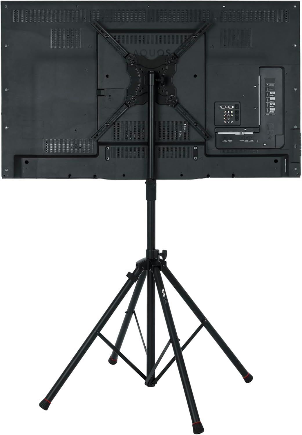Gator Frameworks Deluxe Adjustable Quadpod LCD/LED TV Monitor Stand with Lift Piston, Fits Screens up to 65' (GFW-AV-LCD-25)