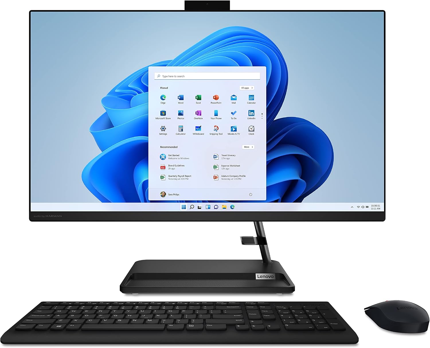 Lenovo IdeaCentre AIO 3i - 2022 - All-in-One Desktop - 27' FHD Touch Display - 5MP Camera - Windows 11 Home - 8GB Memory - 512GB Storage - Intel Core i5-1240P - Black - Mouse & Keyboard Included