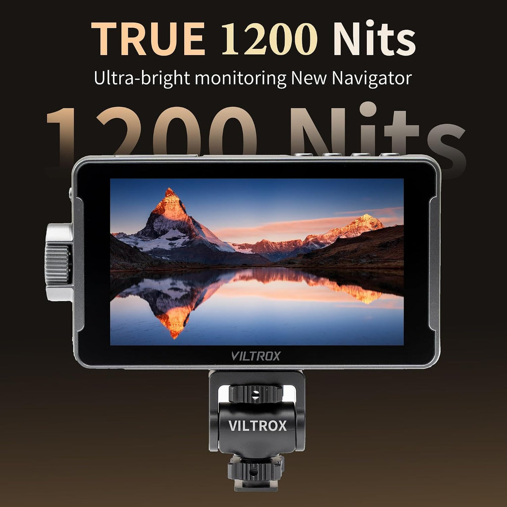 VILTROX Camera Field Monitor Touchscreen Camera Monitor, Full HD 1920x1080 Video Monitoring, 3D Lut, RGB Parade with Sunshade Hood and Battery for Sony Canon Nikon (DC-550 PRO)