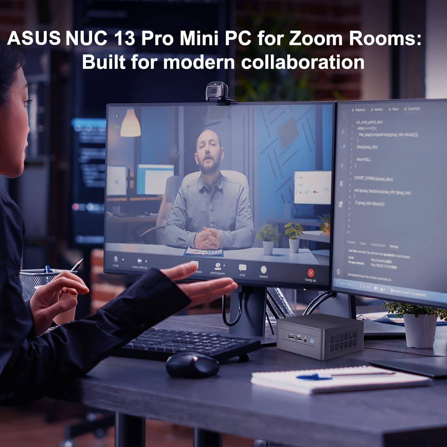 Intel NUC 13 Pro Mini PC, ASUS NUC (Intel 12-Core i7-1360P, 32GB DDR4 RAM, 1TB SSD) Business Desktop Computer, Support 4 x 8K Display, 2x Thunderbolt 4, Wi-Fi 6E, RJ45, Windows 11 Pro, NUC13ANHI7