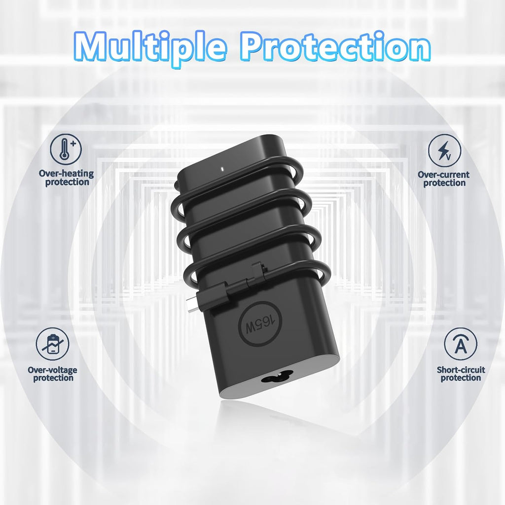 GKLSPL 165W/280W USB-C GaN AC Adapter Compatible with Dell Pro Max 16 Plus MB16250 Pro Max 18 Plus MB18250 Pro Max with GB10 FCM1253,Support PD 3.1