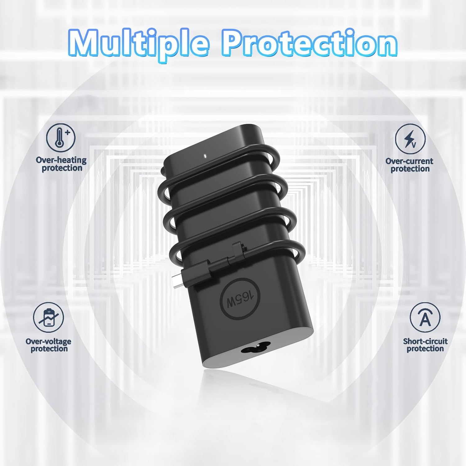 GKLSPL 165W/280W USB-C GaN AC Adapter Compatible with Dell Pro Max 16 Plus MB16250 Pro Max 18 Plus MB18250 Pro Max with GB10 FCM1253,Support PD 3.1